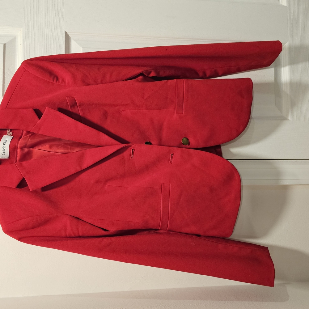 Calvin Klein Vibrant Red Blazer